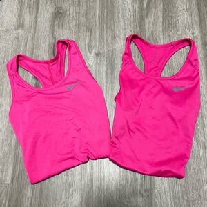 Nike Pink Racerback Tank‎ Tops Bundle, size S